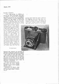 Agfa Isorette manual. Camera Instructions.